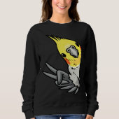 Sweatshirt Cockatiel Parrot From Side (Devant)