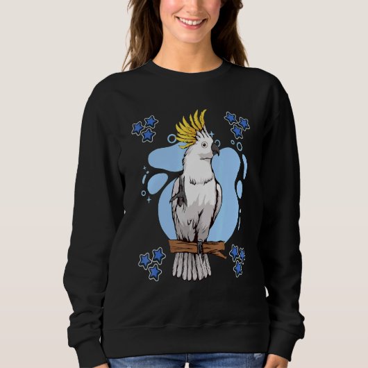 Sweatshirt Cockatoo Blue Design Parrot Stuff Cockatoos (Devant)