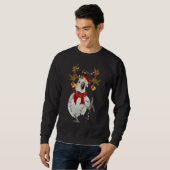 Sweatshirt Cockatoo Magnifique renne Arbre de Noël Light Xm (Devant entier)