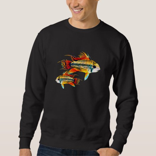 Sweatshirt Cockatoo Nwarf Cichlid Apistogramma Cichlids Aquar (Devant)