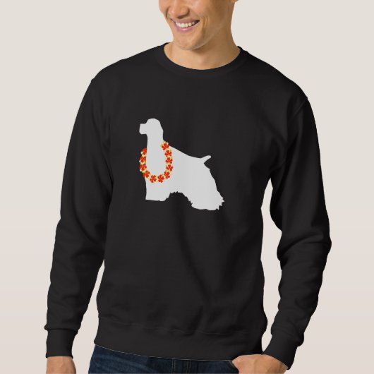 Sweatshirt Cocker Spaniel Aloha Hawaiian Lei Chien (Devant)