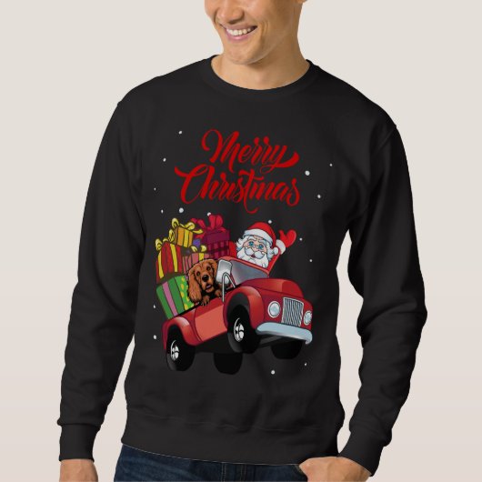 Sweatshirt Cocker Spaniel Avec Le Père Noël Dans Le Chien De (Devant)
