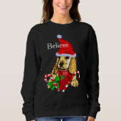 Sweatshirt Cocker Spaniel Christmas Joyeux (Devant)