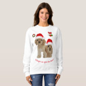 Sweatshirt Cocker spaniel Noël (Devant entier)