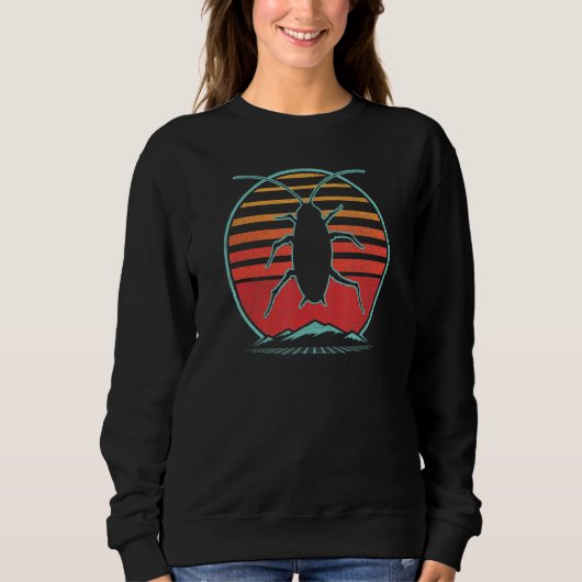 Sweatshirt Cockroach Retro 80s Style Pest Control Exterminato (Devant)