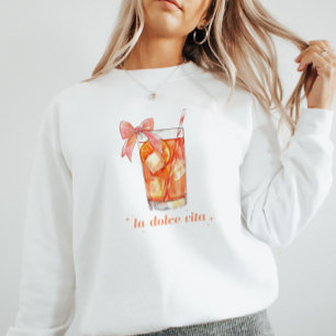 Sweatshirt Cocktail Coquette Aperol Spritz 'La Dolce Vita'