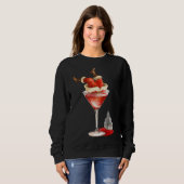Sweatshirt Cocktail joyeux de Noël (Devant entier)