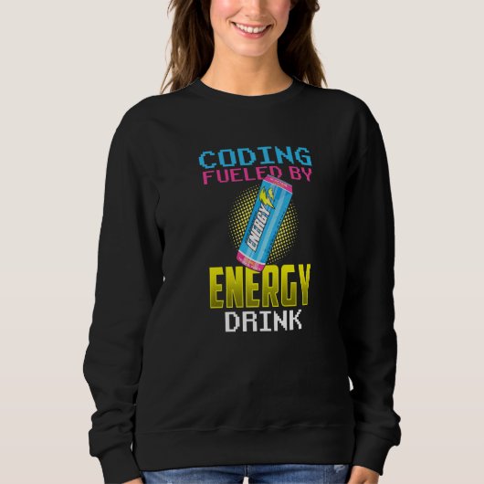 Sweatshirt Codage Alimenté Par Les Boissons Énergétiques Prog (Devant)