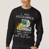 Sweatshirt Codage du bloc sonore du casque de programmateur (Devant)