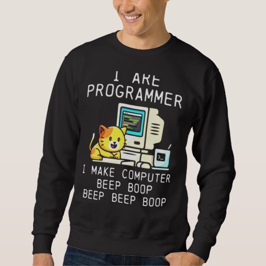Sweatshirt Codage du bloc sonore du casque de programmateur (Devant)