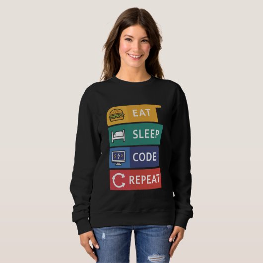 Sweatshirt Codage du programmeur de Coder amusant Code de som (Devant entier)