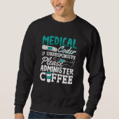 Sweatshirt Codage ICD de l'Assistant Café Codeur Médicale (Devant)