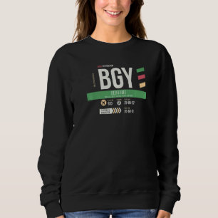 Sweatshirt Code aéroport vintage Bergame BGY Jour de voyage r