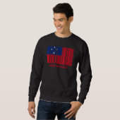 Sweatshirt Code-barres du drapeau des Samoa (Devant entier)