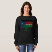 Sweatshirt Code-barres du drapeau du Soudan du Sud (Devant entier)