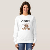 Sweatshirt Code Café Humour d'infirmière Vie (Devant entier)