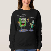 Sweatshirt Code de fête des pères Code binaire Codage de l'or (Devant)