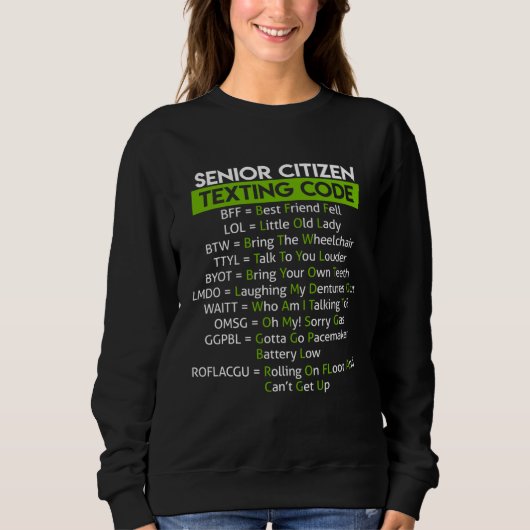 Sweatshirt Code de messagerie pour seniors pour grand-père gr (Devant)