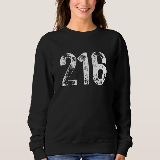 Sweatshirt Code de zone 216 Cleveland OH Téléphone mobile Zon (Devant)