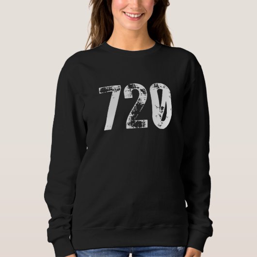 Sweatshirt Code de zone 720 Denver CO Code de zone de télépho (Devant)