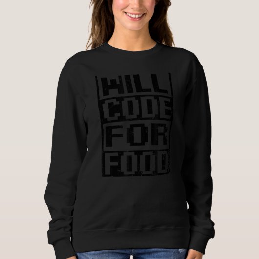 Sweatshirt Code Pour La Programmation Informatique Alimentair (Devant)