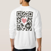 Sweatshirt Code QR d'amour (Dos)