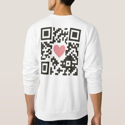 Sweatshirt Code QR d'amour (Dos)