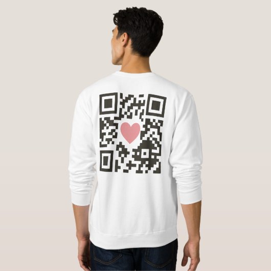 Sweatshirt Code QR d'amour (Dos entier)