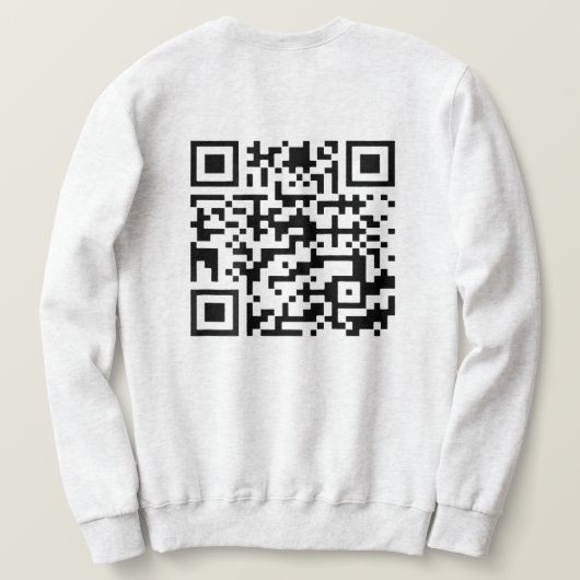 Sweatshirt Code QR drôle de danse du président Trump (au dos) (Design dos)