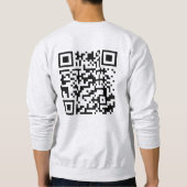 Sweatshirt Code QR drôle de danse du président Trump (au dos) (Dos)