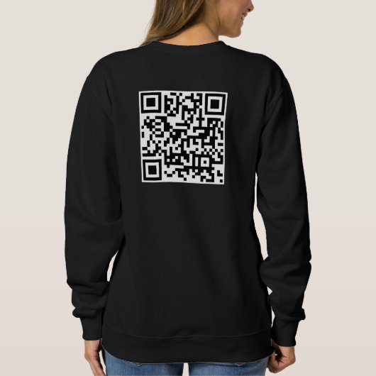 Sweatshirt Code QR personnalisé Double face d'impression femm (Dos)