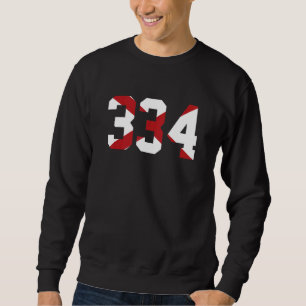 Sweatshirt Code régional 334 Drapeau de l'Alabama Montgomery
