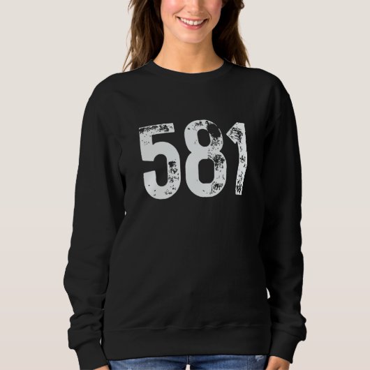 Sweatshirt Code régional 581 Québec QC Code régional de télép (Devant)