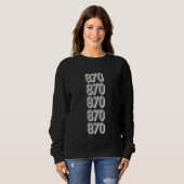 Sweatshirt Code régional 870 Chicago IL (Devant entier)
