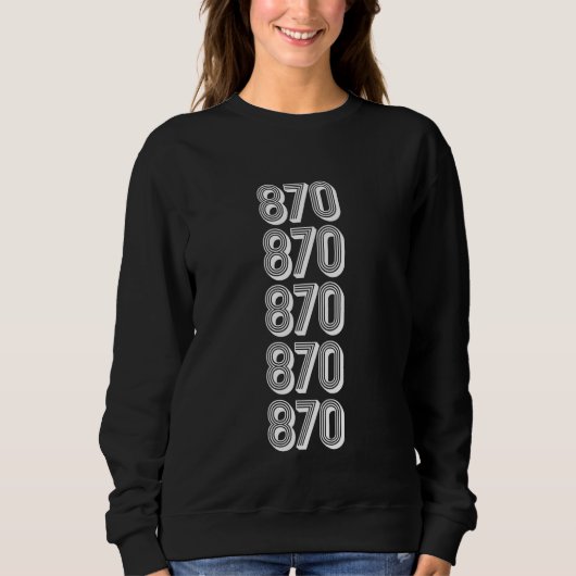 Sweatshirt Code régional 870 Chicago IL (Devant)