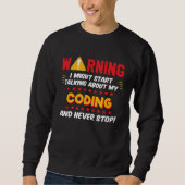 Sweatshirt Coder Computer Language Coding Joke Graphic (Devant)