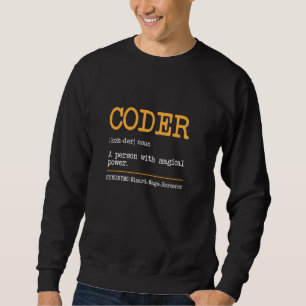 Sweatshirt Coder Définition Tech Support Coder Funny Programm