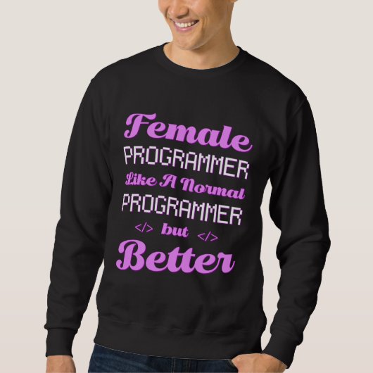 Sweatshirt Coder Female Developer Coding Software Engineer Pr (Devant)