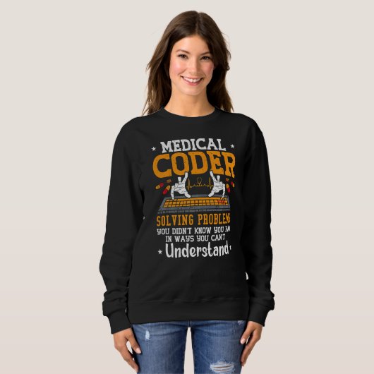 Sweatshirt Coder Médicale Coder Résolution Problèmes Coder Ic (Devant entier)