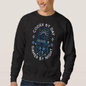 Sweatshirt Coder Par Jeu De Jour Par Jeu De Nuit Codage Étudi (Devant)