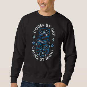 Sweatshirt Coder Par Jeu De Jour Par Jeu De Nuit Codage Étudi
