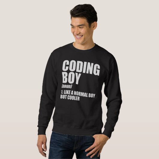 Sweatshirt Coding Boy Definition Noun Software Developer Prog (Devant entier)