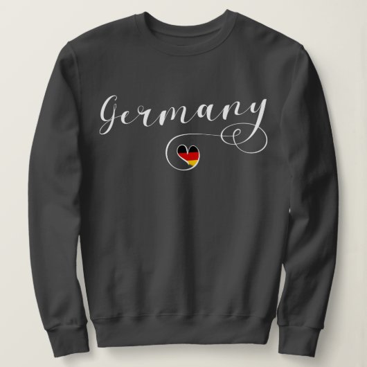 Sweatshirt Coeur Allemagne, drapeau allemand (Design devant)
