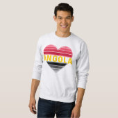 Sweatshirt Coeur angolais, I Love Angola (Devant entier)