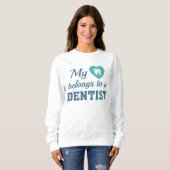 Sweatshirt Coeur Appartient Dentiste (Devant entier)
