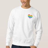 Sweatshirt Coeur arc-en-ciel LGBTQIA Drapeau, T-shirt Gay pri (Devant)