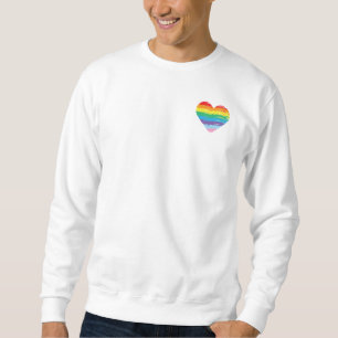 Sweatshirt Coeur arc-en-ciel LGBTQIA Drapeau, T-shirt Gay pri