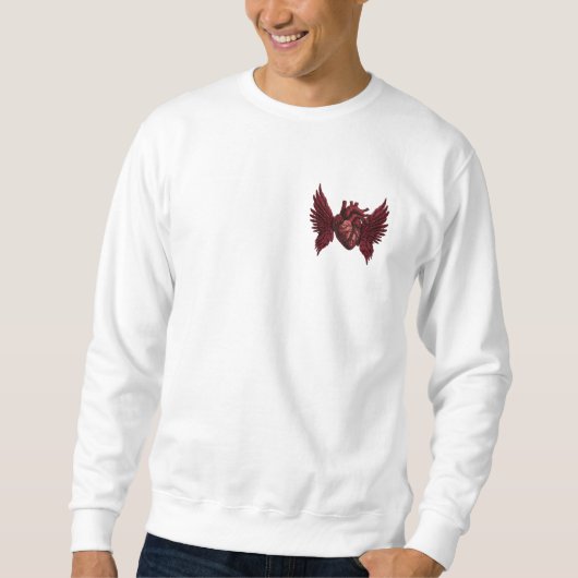 Sweatshirt Coeur avec ailes (Devant)