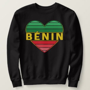 Sweatshirt Coeur béninois, I Love Bénin