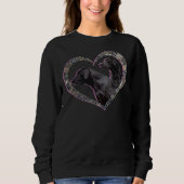 Sweatshirt Coeur Camo Avec Points Forts Rose Et Labrador Retr (Devant)
